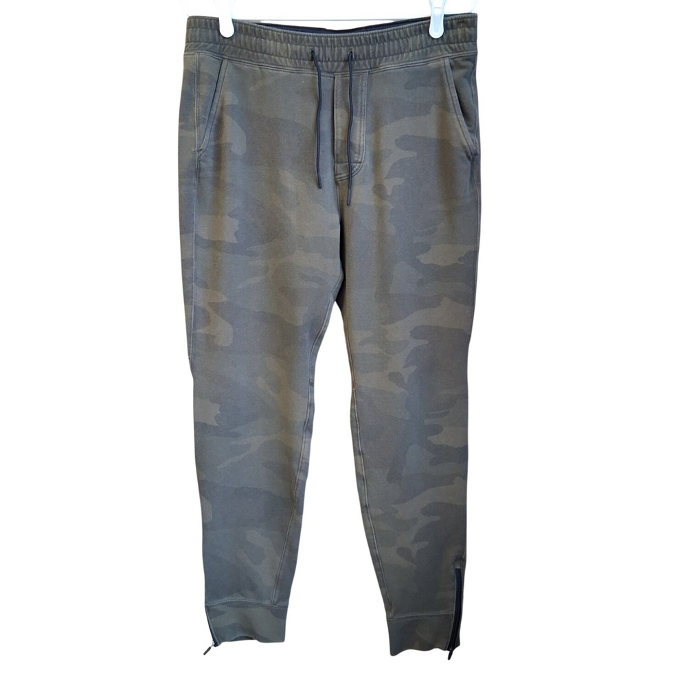 Abercrombie & Fitch Camo Sweatpants Medium Faded Zip Cuff Comfy‎ GUC